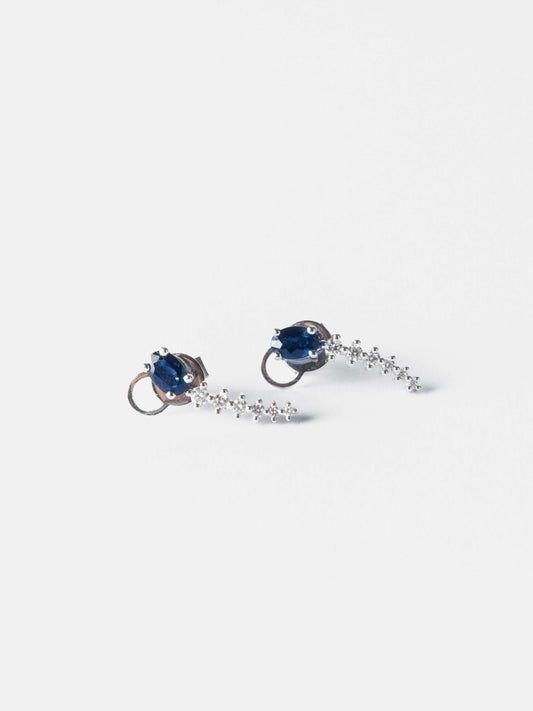 Curved Sapphire Earrings