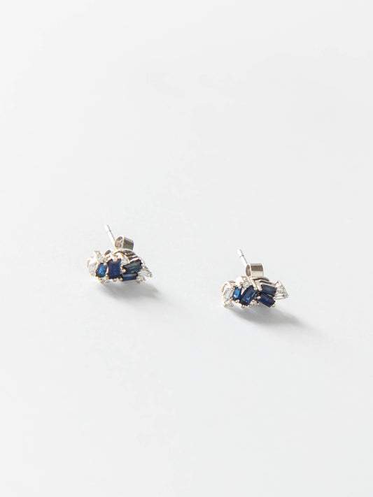 Cluster Sapphire Earrings