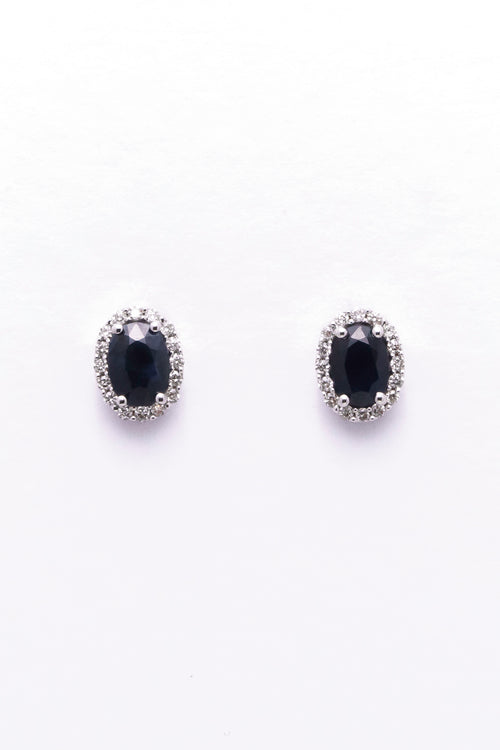 Oval Sapphire Earrings