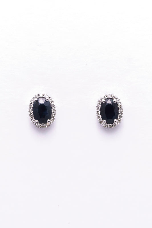 Oval Sapphire Earrings