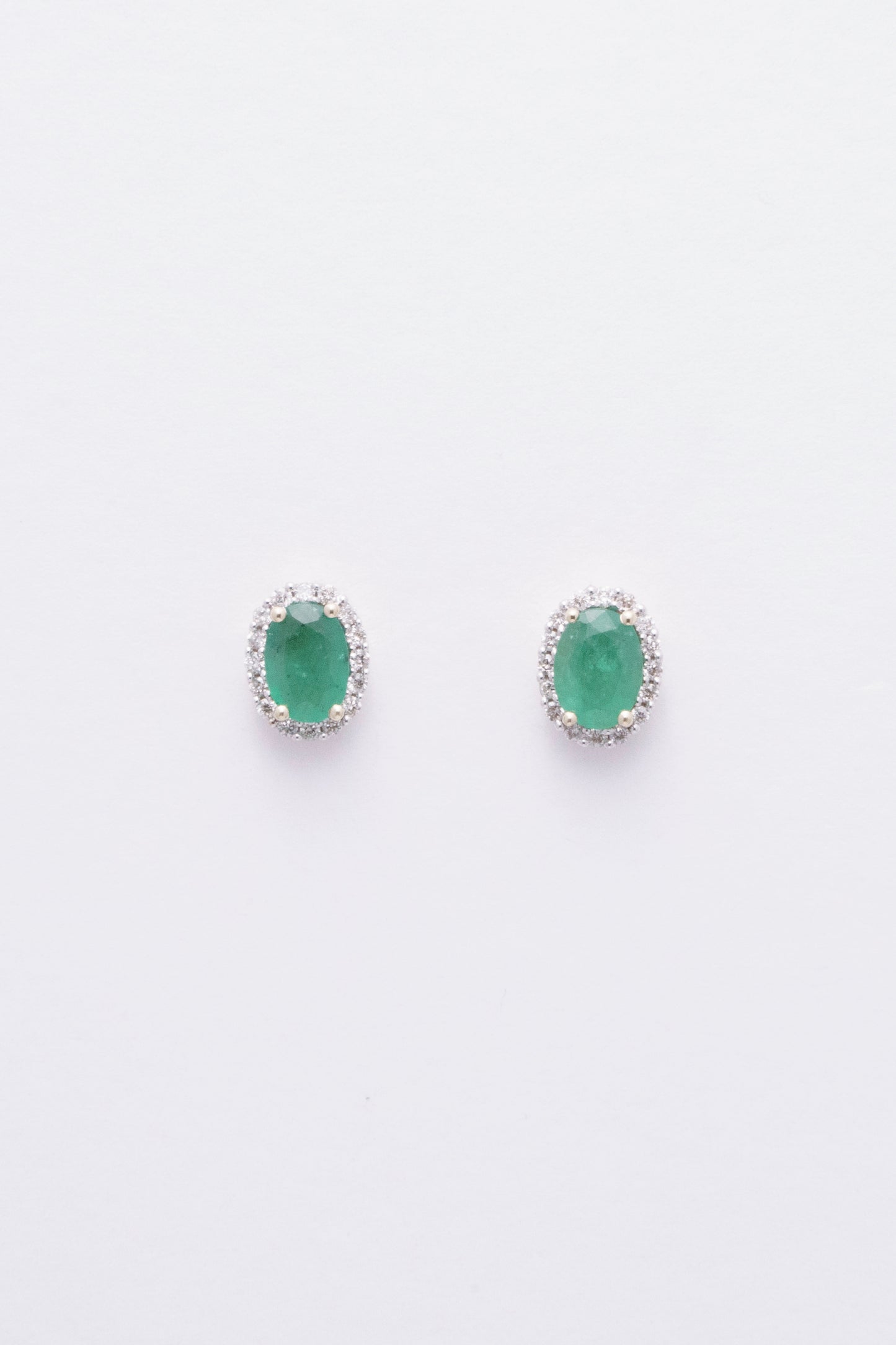 Oval Emerald Earrings