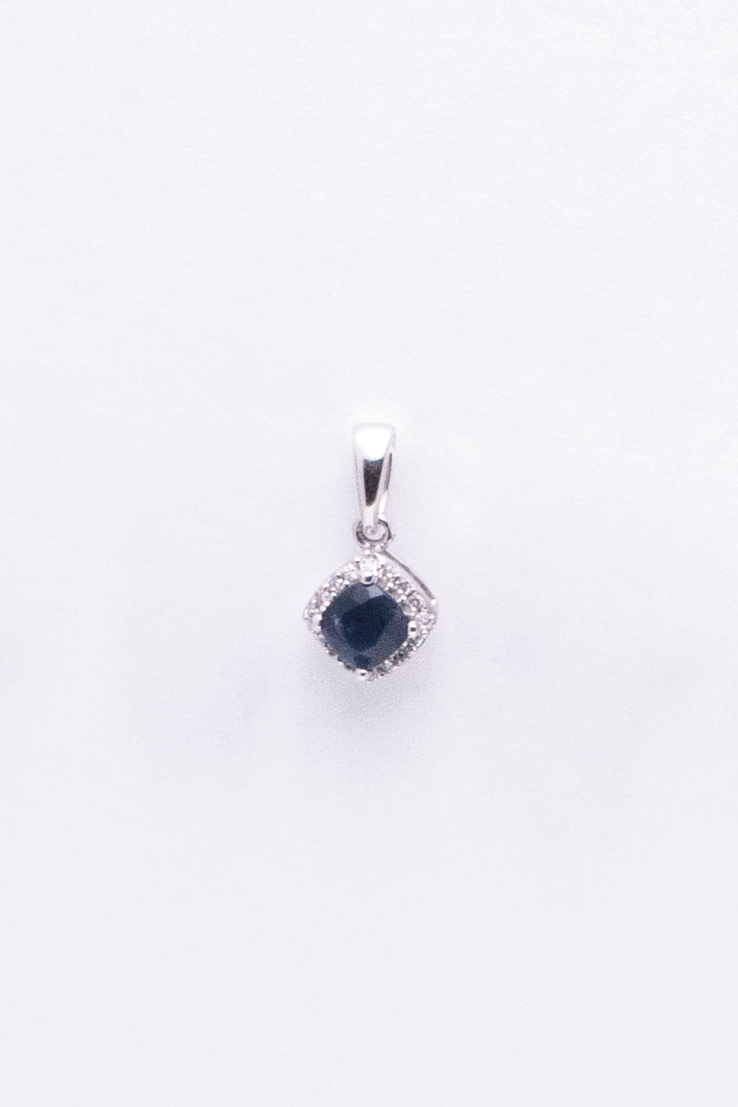 Sapphire Cushion Pendant