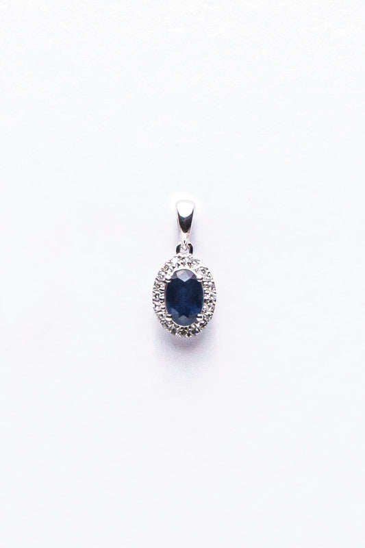 Sapphire Oval Pendant