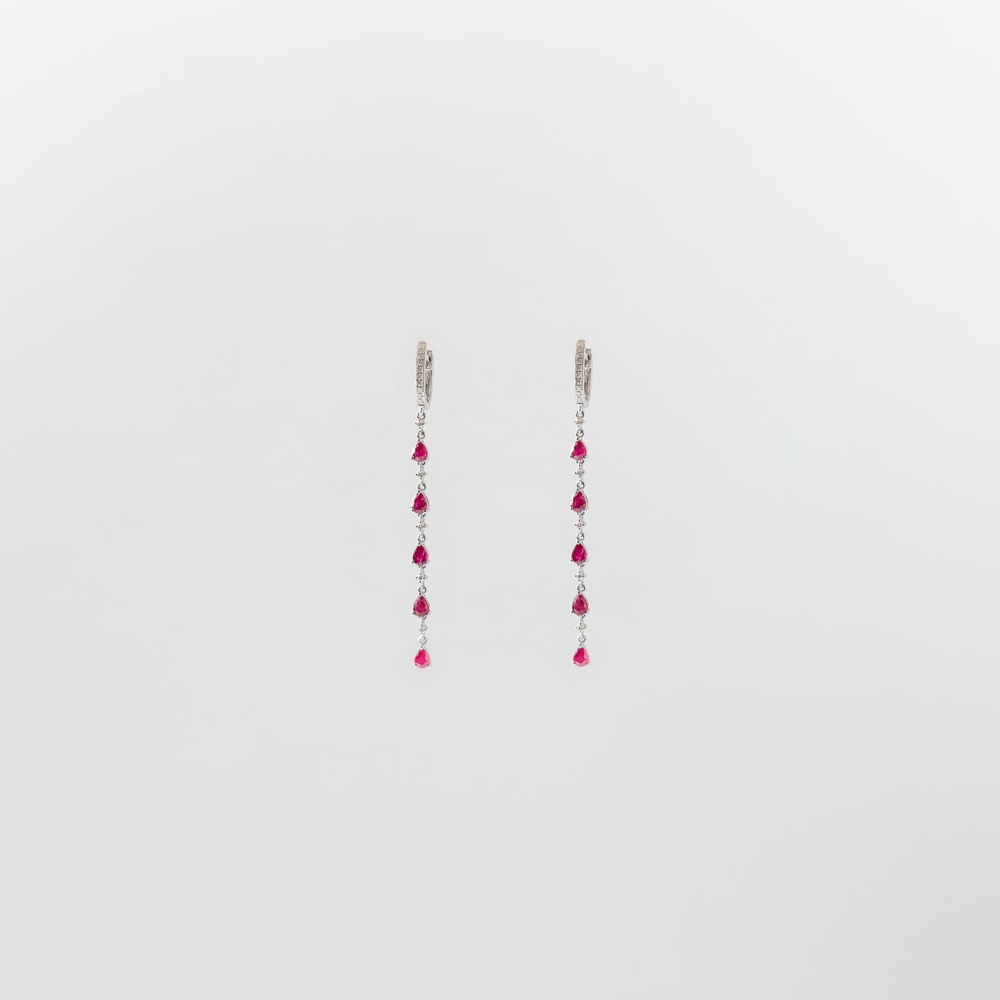 Ruby Braided Blazing Earrings