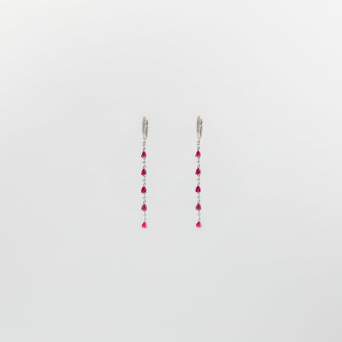 Ruby Braided Blazing Earrings