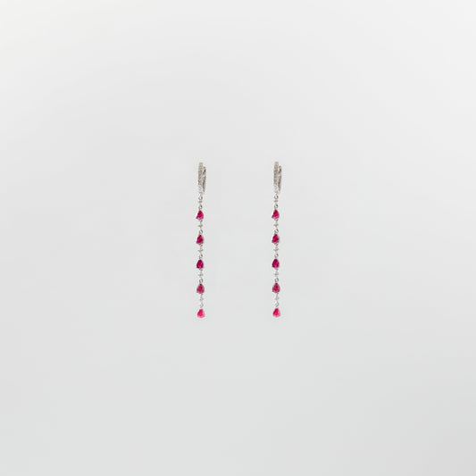 Ruby Braided Blazing Earrings